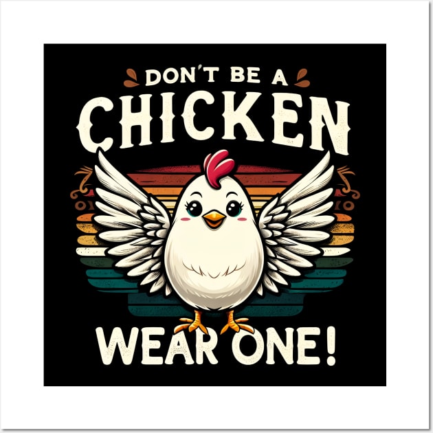 Don't be a Chicken, Wear One! Embrace your inner poultry with pride Wall Art by ArtbyJester